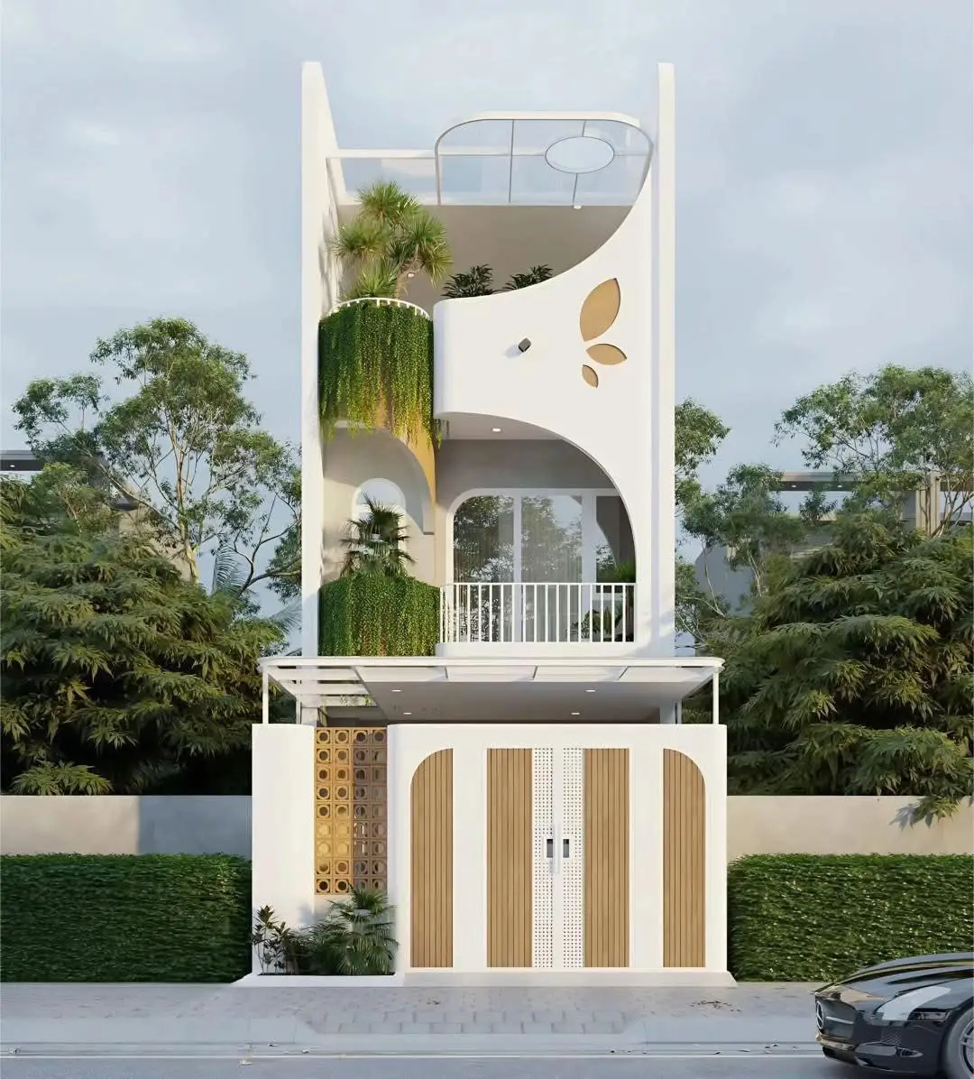 10 mẫu nhà phố đẹp hiện đại